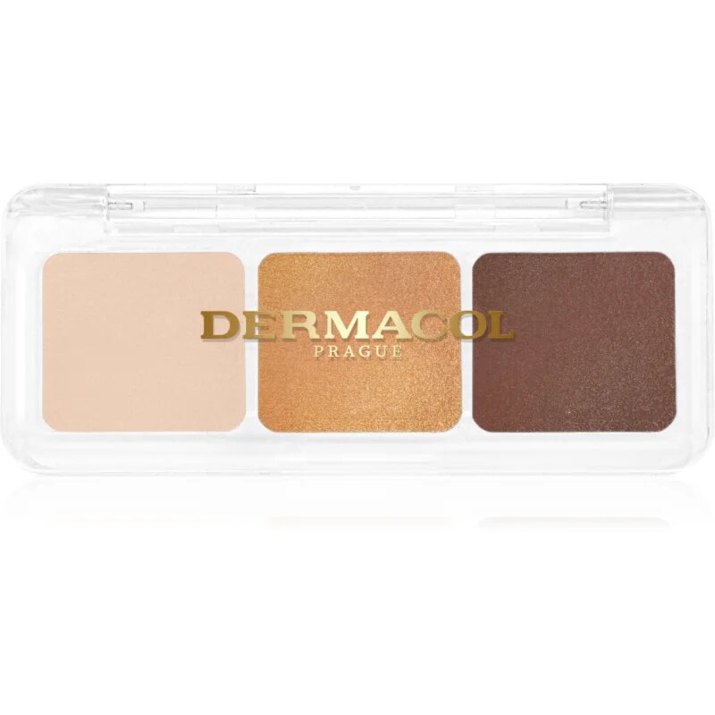 Dermacol Compact Trio paleta senčil za oči odtenek 3 Golden Sands 4.2 g