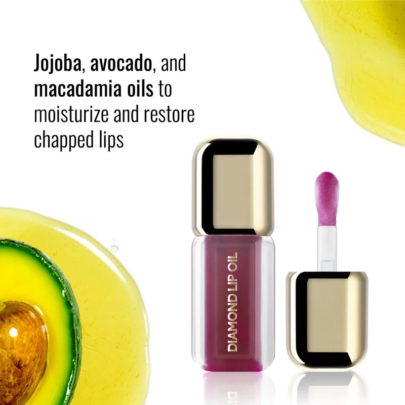 Dermacol Diamond Edition Lip Oil tonirno olje za ustnice z učinkom povečanja odtenek 01 Strawberry Cream 4 ml