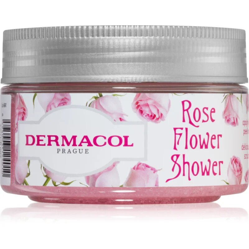 Dermacol Flower Care Rose sladkorni piling za telo 200 g