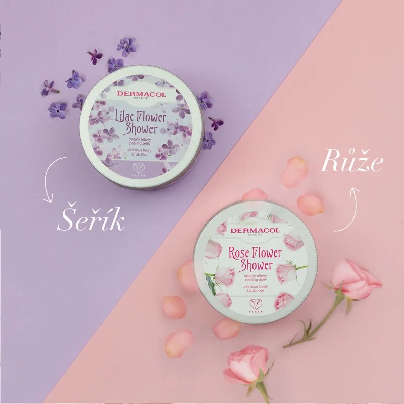 Dermacol Flower Care Rose sladkorni piling za telo 200 g
