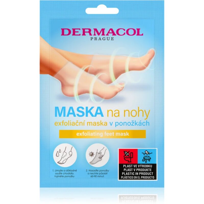 Dermacol Foot Mask Exfoliating eksfoliacijske nogavice za mehčanje in vlaženje kože stopal 1 par