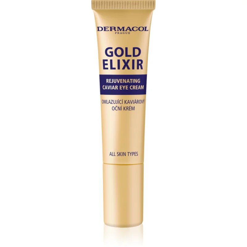 Dermacol Gold Elixir pomlajevalna krema za predel okoli oči s kaviarjem 15 ml