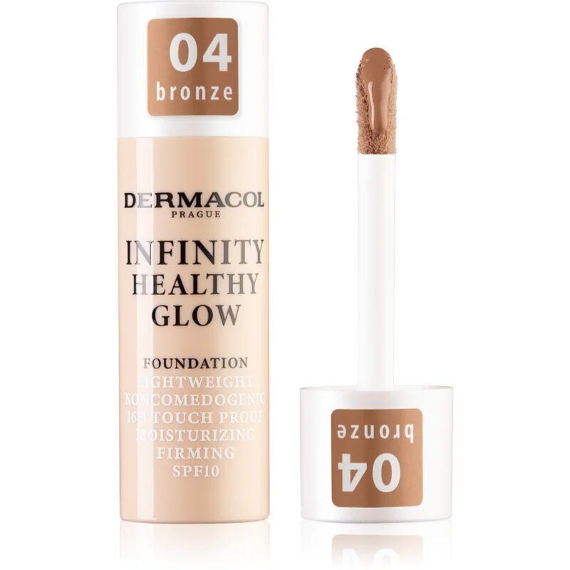 Dermacol Infinity Healthy Glow tekoči puder SPF 10 odtenek 04 Bronze 20 g