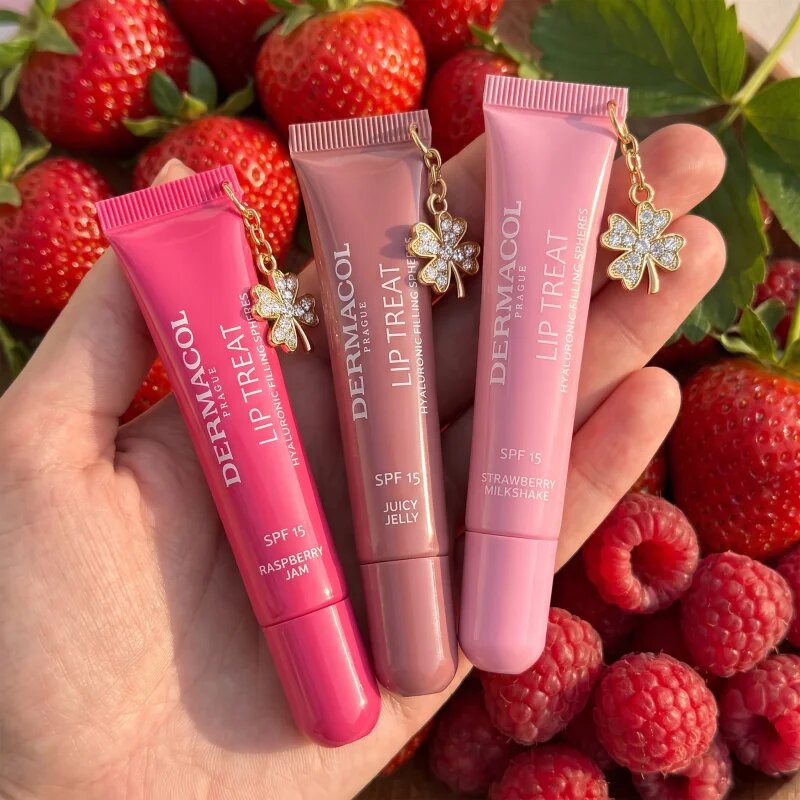 Dermacol Lip Treat vlažilni sijaj za ustnice SPF 15 odtenek 16 Raspberry Jam 10 ml