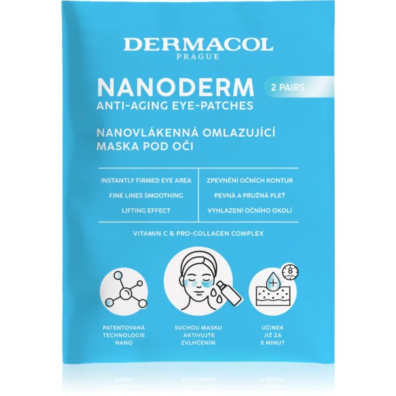 Dermacol Nanoderm pomlajevalna maska za oči 2 par