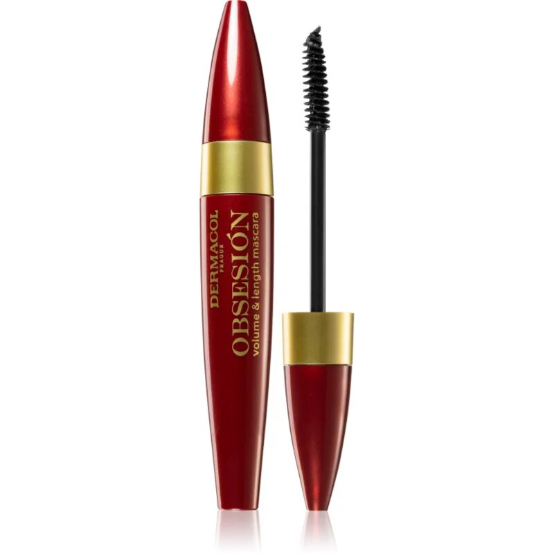 Dermacol Obsesión maskara za volumen dolžino in ločevanje trepalnic Black 12 ml