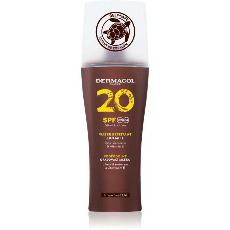 Dermacol Sun Water Resistant vodoodporno mleko za sončenje v pršilu SPF 20 200 ml