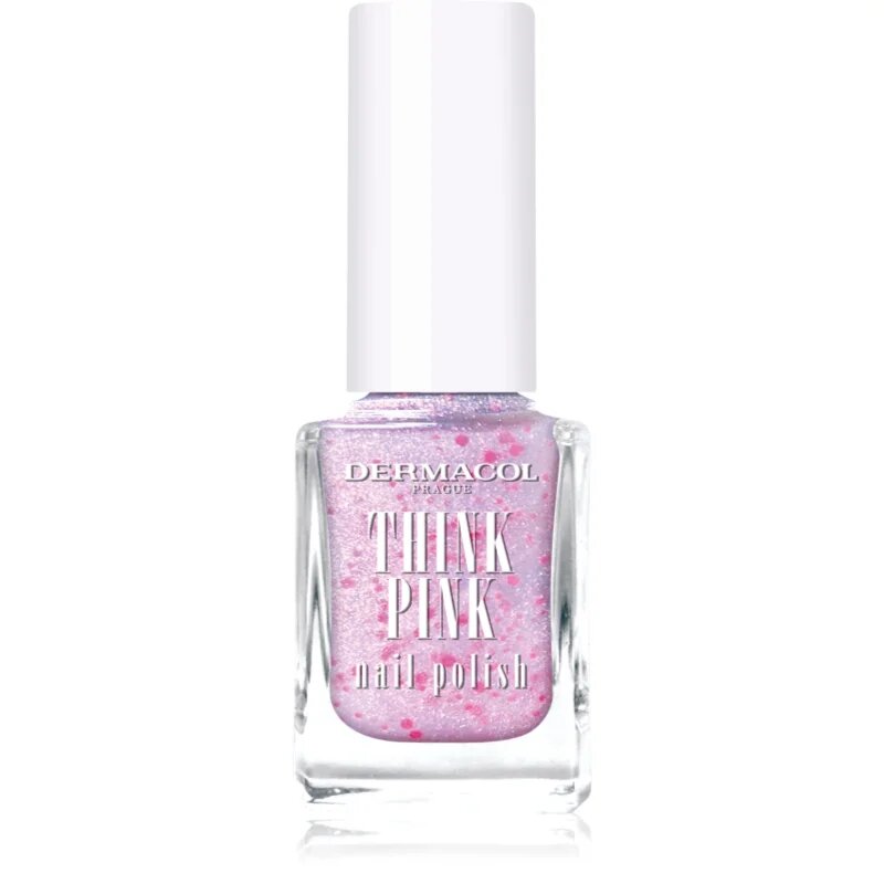 Dermacol Think Pink lak za nohte z bleščicami odtenek 02 12 ml