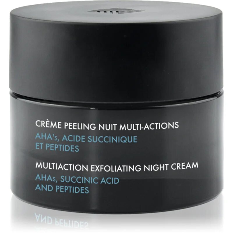 DermActe Treat Multiaction Exfoliating Night Cream eksfoliacijska nočna krema za posvetlitev in zgladitev kože 50 ml