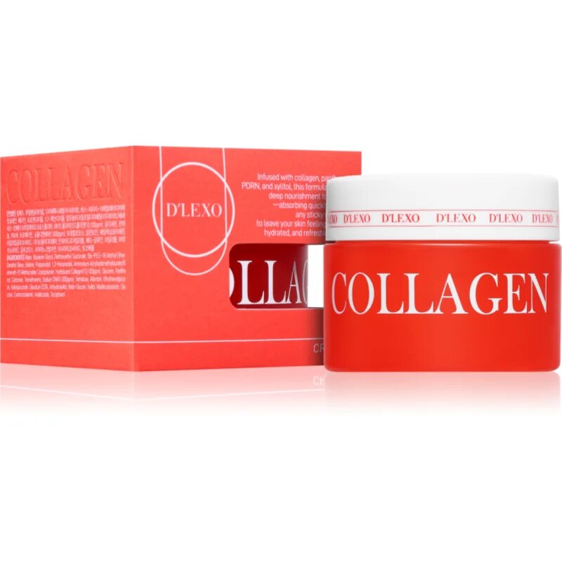 Dermaline D'LEXO Collagen Gel Cream vlažilna gel krema za obnovitev in hranjenje kože obraza 100 g