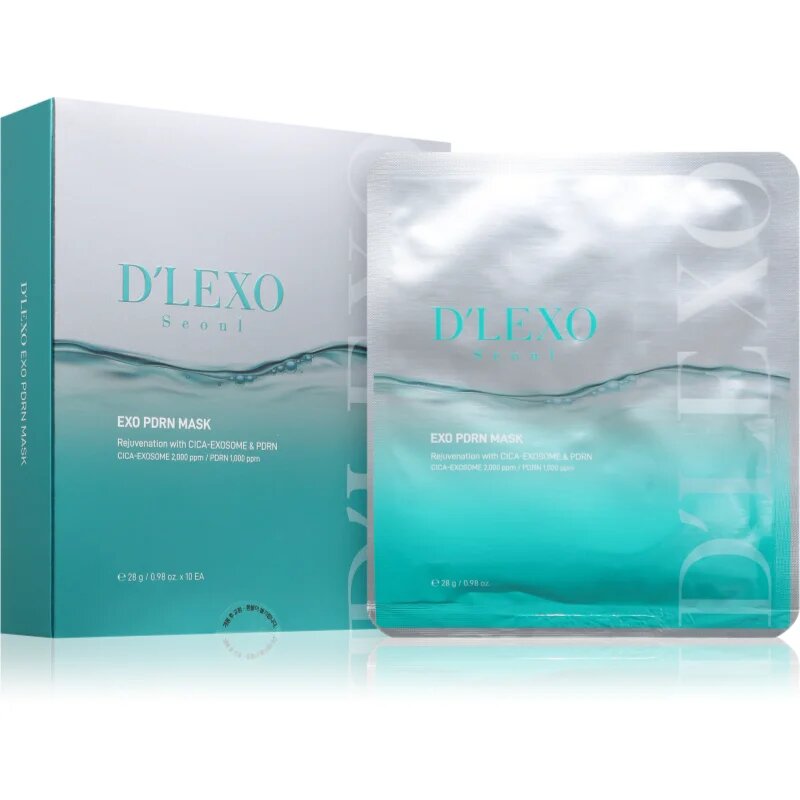 Dermaline D'LEXO Exo PDRN Mask maska iz platna s pomlajevalnim učinkom 10x28 g