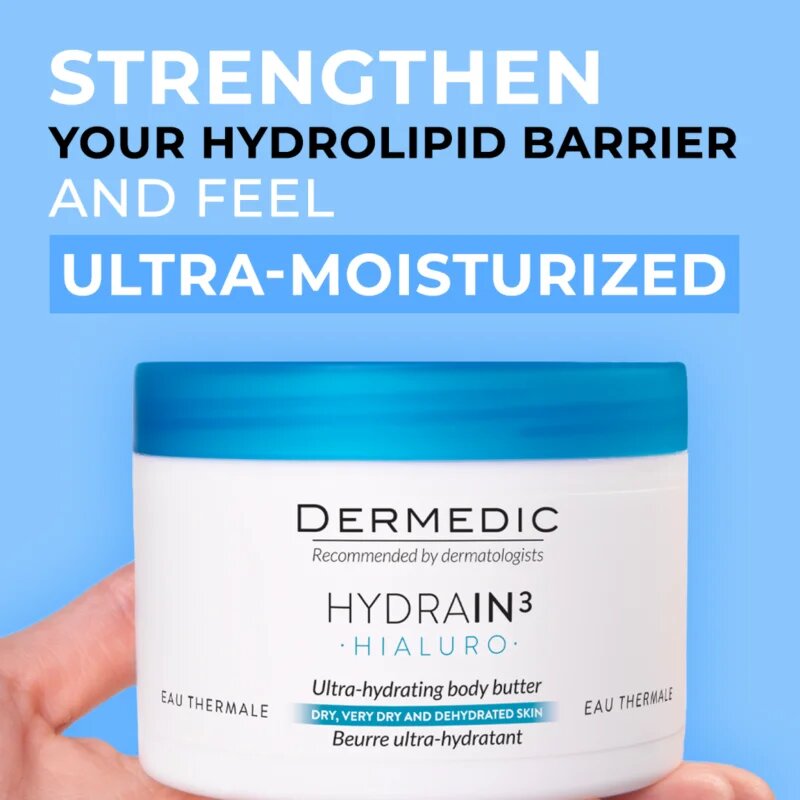 Dermedic Hydrain3 Hialuro intenzivno vlažilno maslo za telo 225 ml