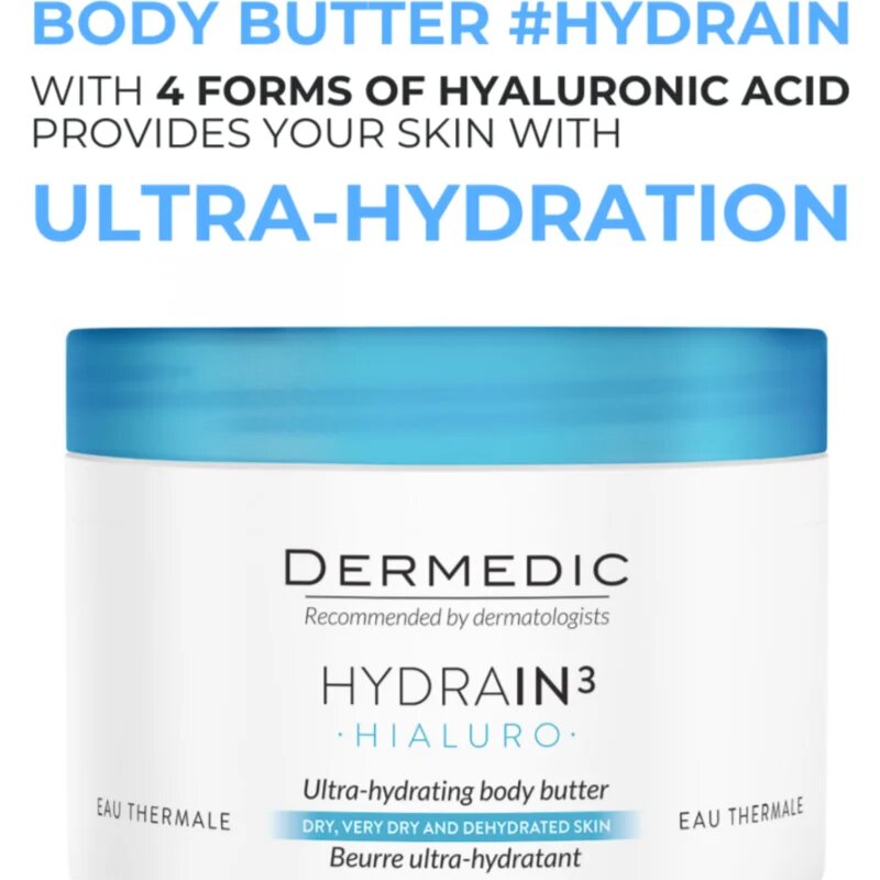 Dermedic Hydrain3 Hialuro intenzivno vlažilno maslo za telo 225 ml