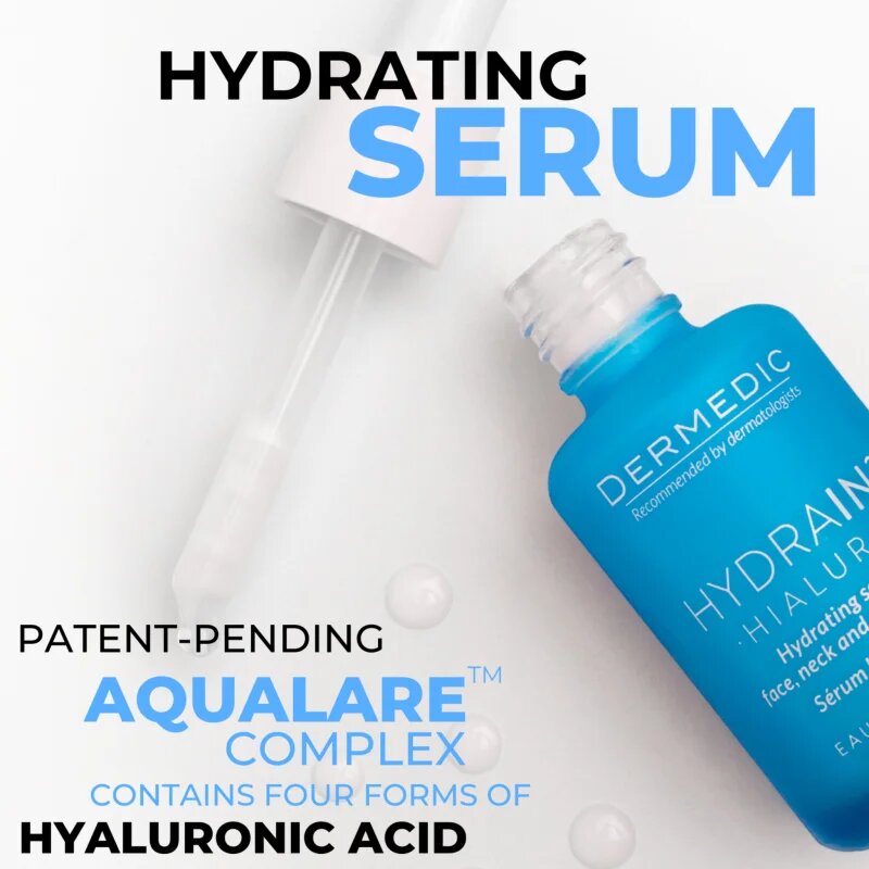 Dermedic Hydrain3 Hialuro vlažilni serum za obraz za suho do zelo suho kožo 30 ml