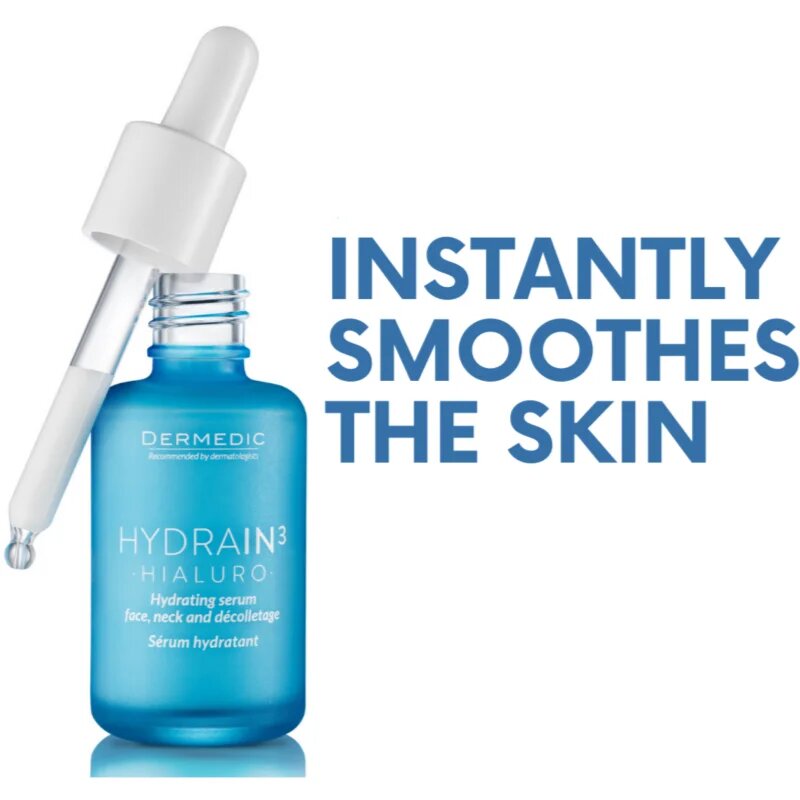 Dermedic Hydrain3 Hialuro vlažilni serum za obraz za suho do zelo suho kožo 30 ml