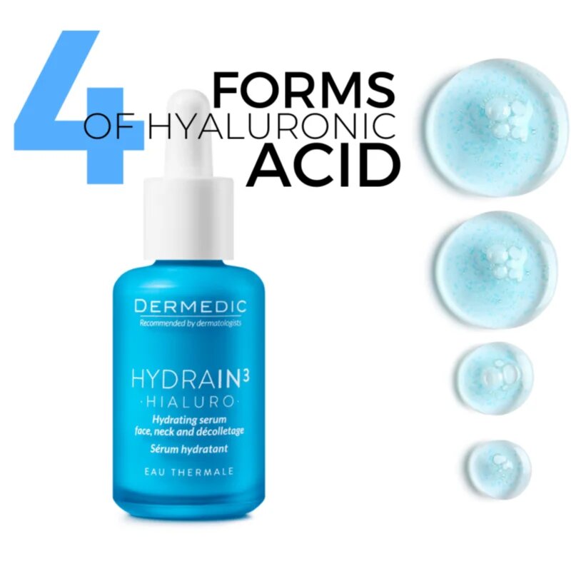 Dermedic Hydrain3 Hialuro vlažilni serum za obraz za suho do zelo suho kožo 30 ml