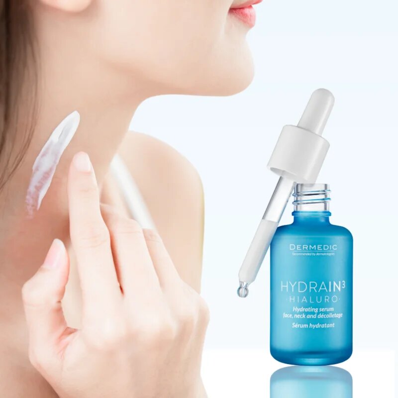 Dermedic Hydrain3 Hialuro vlažilni serum za obraz za suho do zelo suho kožo 30 ml