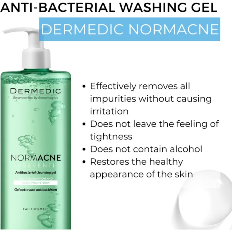 Dermedic Normacne čistilni gel za mešano do mastno kožo 500 ml