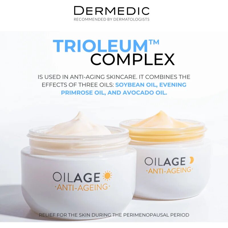 Dermedic Oilage Anti-Ageing hranilna dnevna krema za obnovo gostote kože 50 g