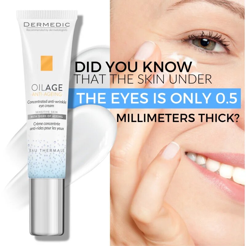 Dermedic Oilage Anti-Ageing koncentrirana krema za okolico oči proti gubam 15 g
