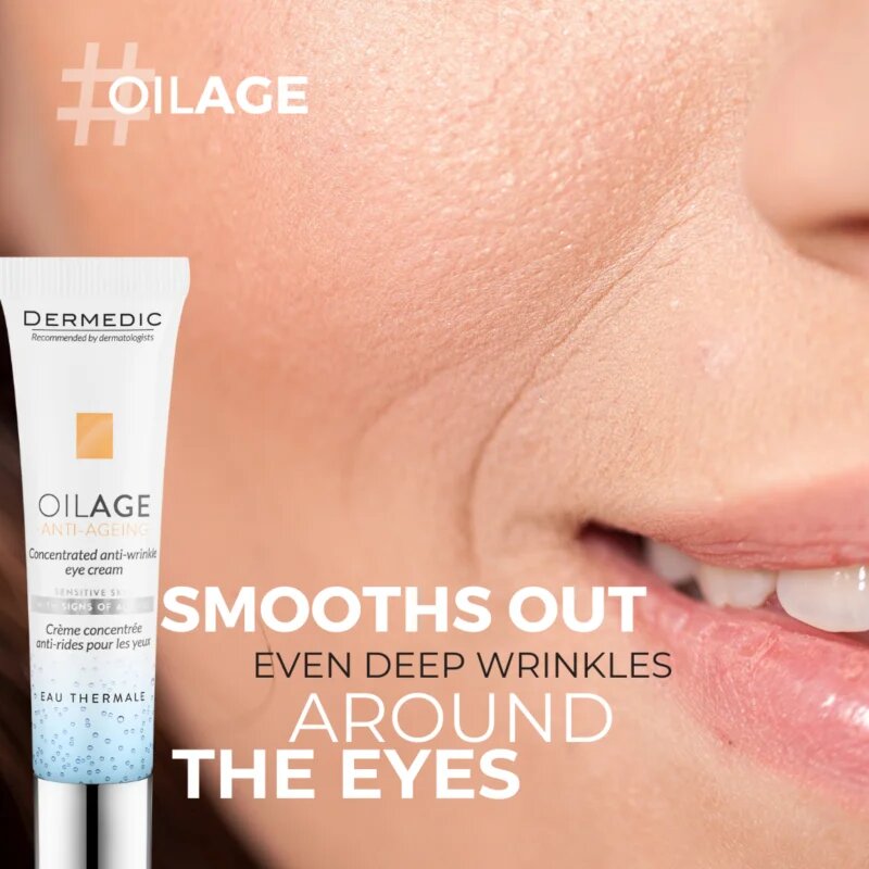 Dermedic Oilage Anti-Ageing koncentrirana krema za okolico oči proti gubam 15 g