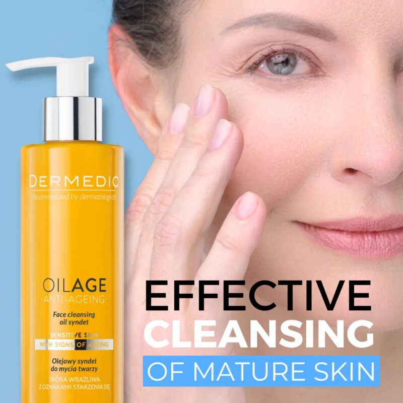 Dermedic Oilage Anti-Ageing oljasti sindet za umivanje obraza 200 ml