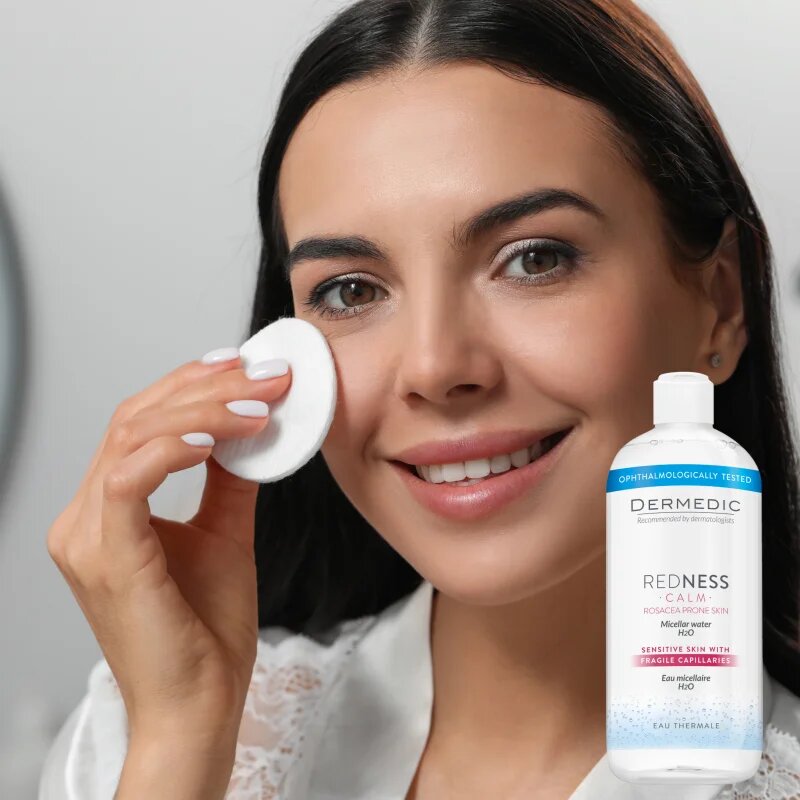 Dermedic Redness Calm micelarna voda za občutljivo kožo nagnjeno k rdečici 500 ml