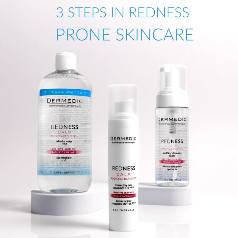 Dermedic Redness Calm micelarna voda za občutljivo kožo nagnjeno k rdečici 500 ml