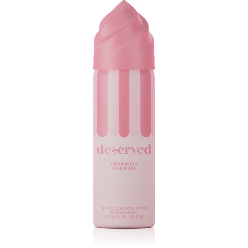 DESERVED Whipped Shower Foam Strawberry Milkshake pena za prhanje za telo 100 ml
