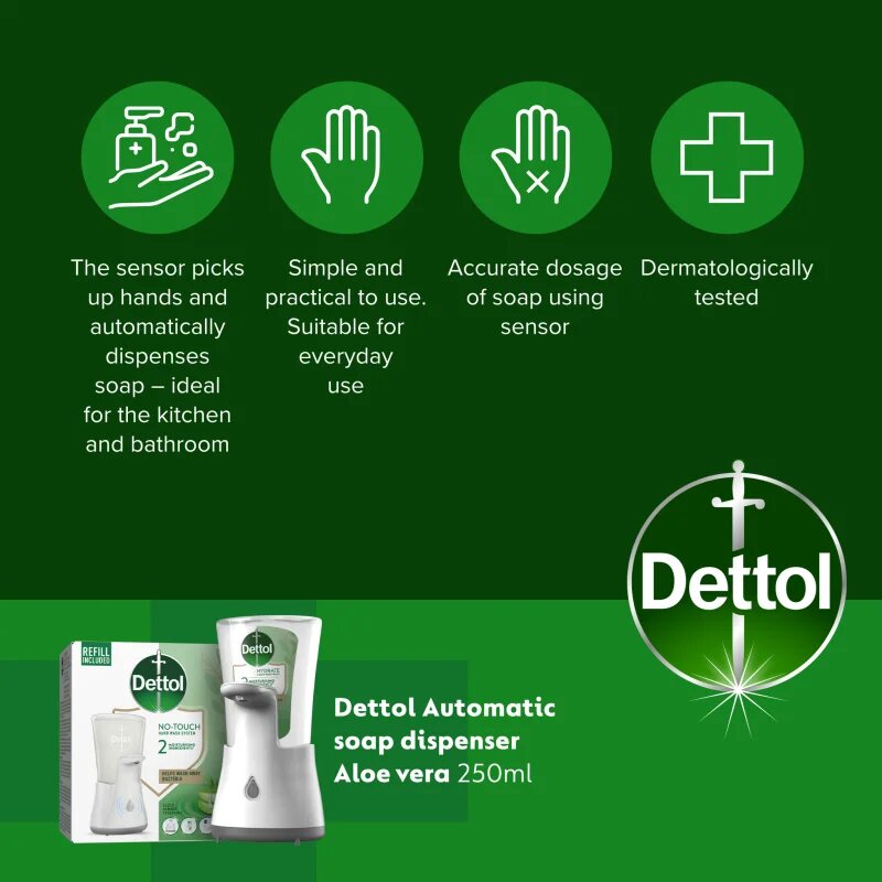 Dettol Soft on Skin Aloe Vera brezstični dozirnik mila 250 ml