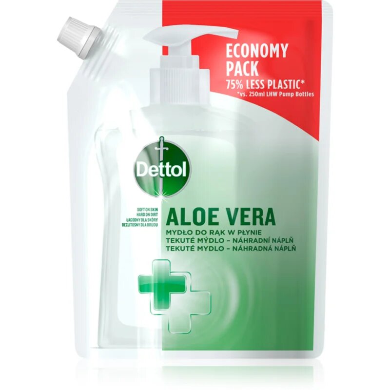 Dettol Soft on Skin Aloe Vera tekoče milo nadomestno polnilo 500 ml