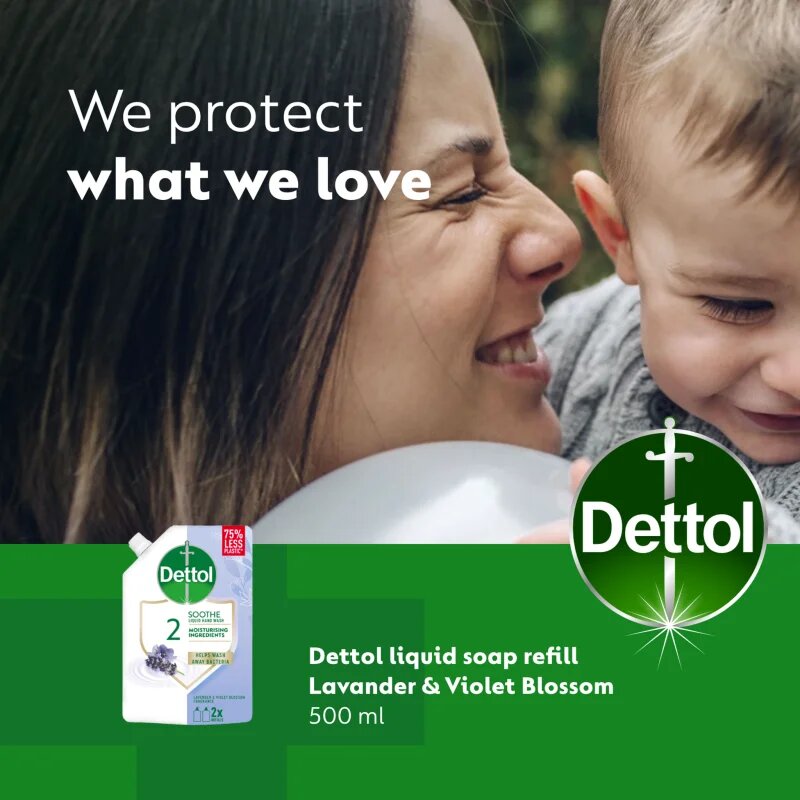 Dettol Soft on Skin Lavender tekoče milo nadomestno polnilo 500 ml