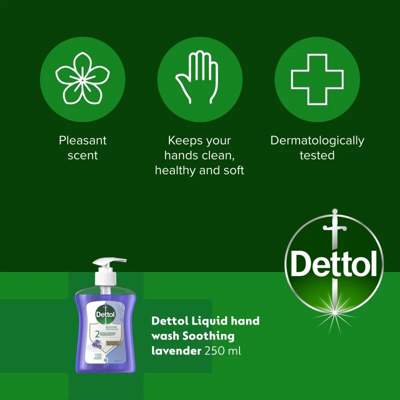 Dettol Soft on Skin Lavender tekoče milo za roke 250 ml