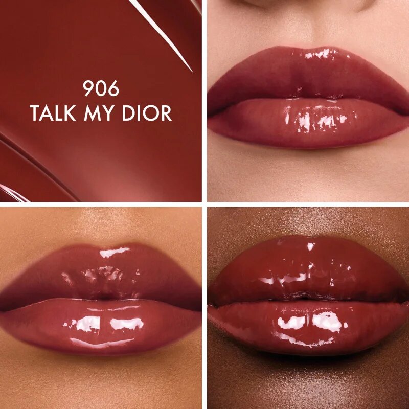 DIOR Addict Glass Lipstick vlažilna šminka za bleščeč sijaj odtenek 906 Talk My 2.7 g