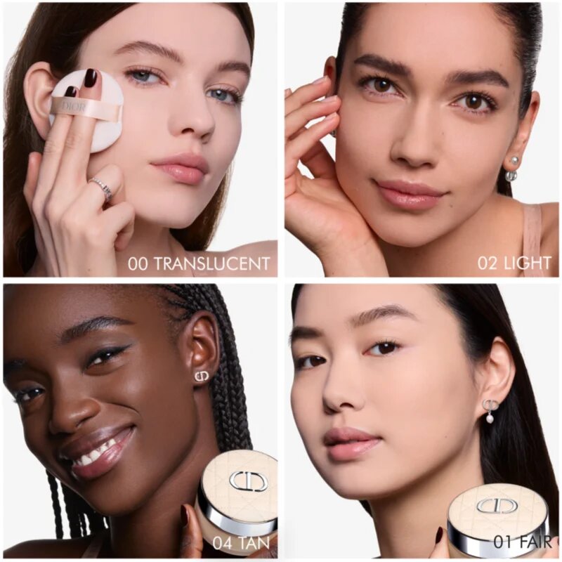 DIOR Forever On Set Powder puder v prahu z mat učinkom odtenek 02 Light 20 g