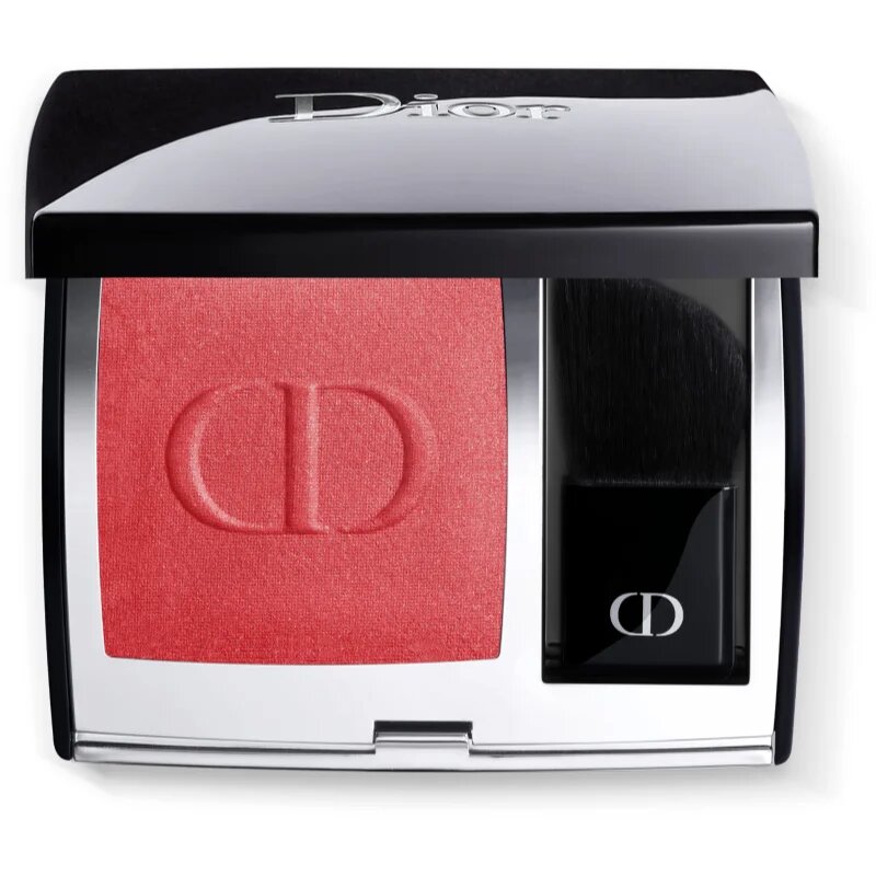 DIOR Rouge Blush kompaktno rdečilo s čopičem in ogledalom odtenek 999 (Satin) 6 g