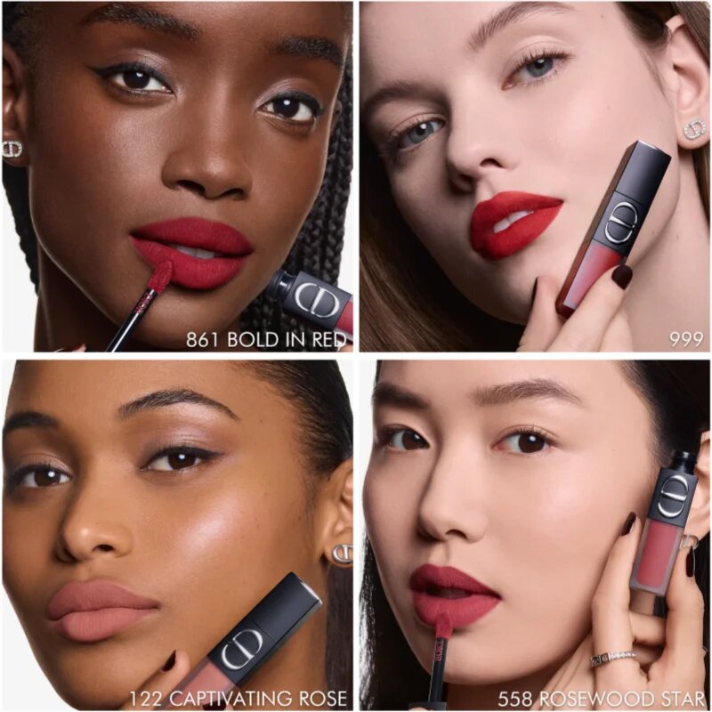DIOR Rouge On Stage Ink Blur Matte mat tekoča šminka odtenek 122 Captivating Rose 6 ml