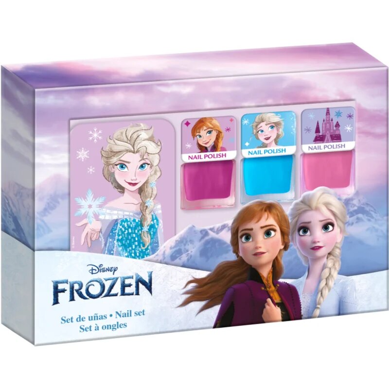 Disney Frozen Nail Set set lakov za nohte za otroke 3y+ Pink Blue Pink 3x4.5 ml