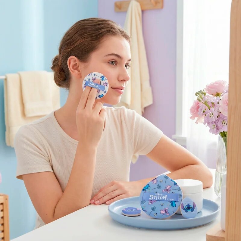 Disney Stitch Make-up Powder Puffs set gobic za tekoči puder 4 kos