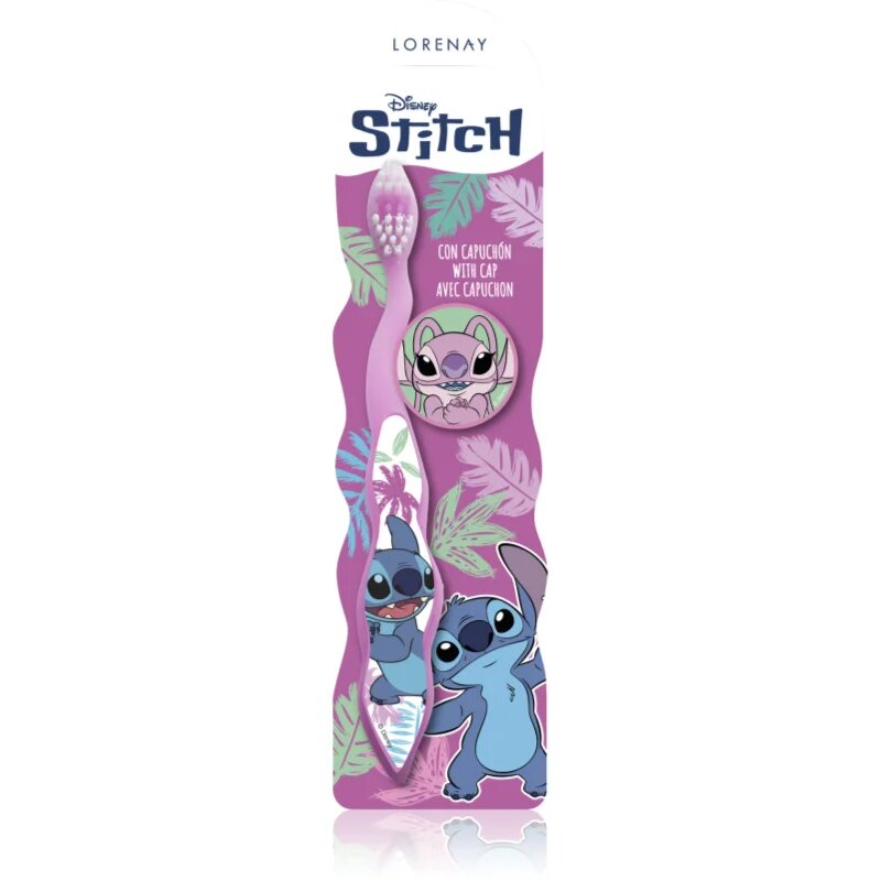 Disney Stitch Toothbrush with Cap zobna ščetka za otroke 3 y+ 1 kos