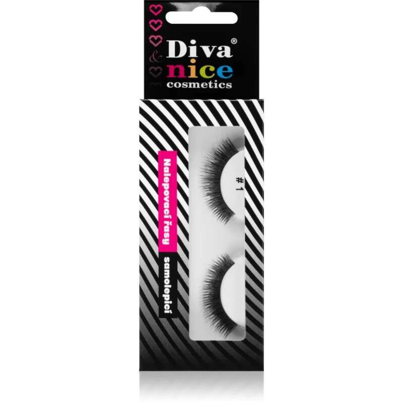 Diva & Nice Cosmetics Accessories Lashes lepilne trepalnice iz naravnih las No. 1 1 kos