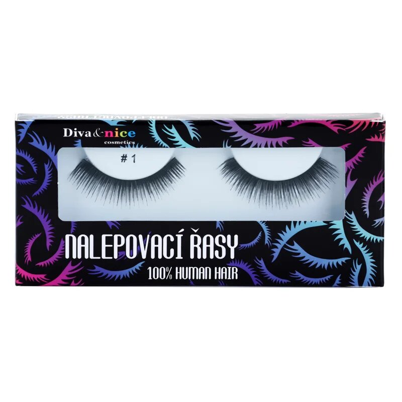 Diva & Nice Cosmetics Accessories Lashes lepilne trepalnice iz naravnih las No. 1 1 kos