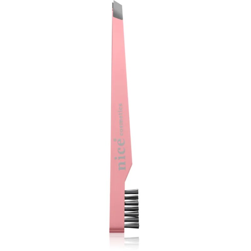 Diva & Nice Cosmetics Accessories pinceta poševna s krtačko Pink 1 kos