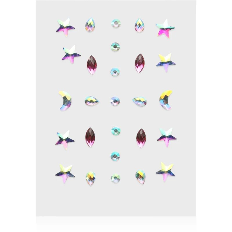 Diva & Nice Cosmetics Face Stones nalepke za obraz Pink Tears 35 kos