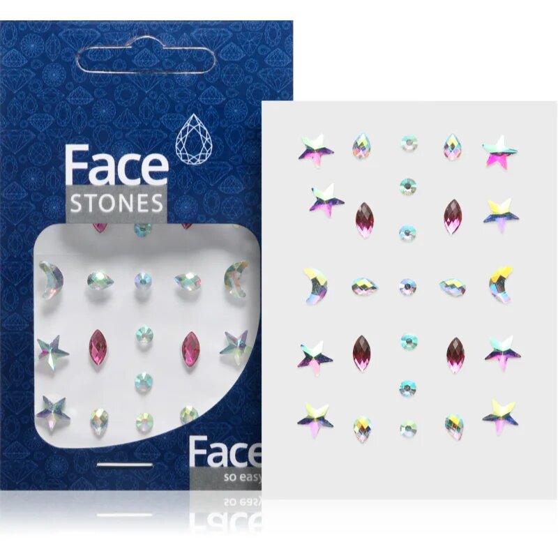 Diva & Nice Cosmetics Face Stones nalepke za obraz Pink Tears 35 kos