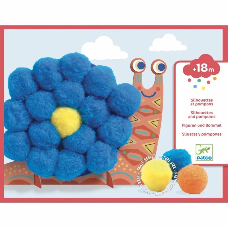 DJECO Fluffy Animals ustvarjanje živali iz cofkov 18m+ 1 kos