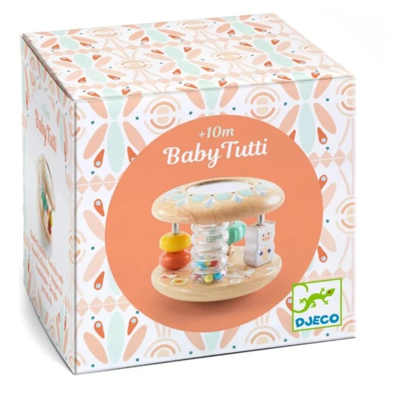 DJECO Rattle Baby Tutti ropotuljica iz lesa 10m+ 1 kos