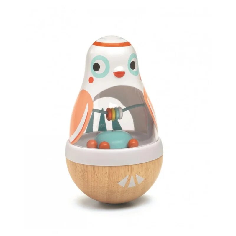 DJECO Wood Roly-Poly Owl igrača 10m+ 1 kos