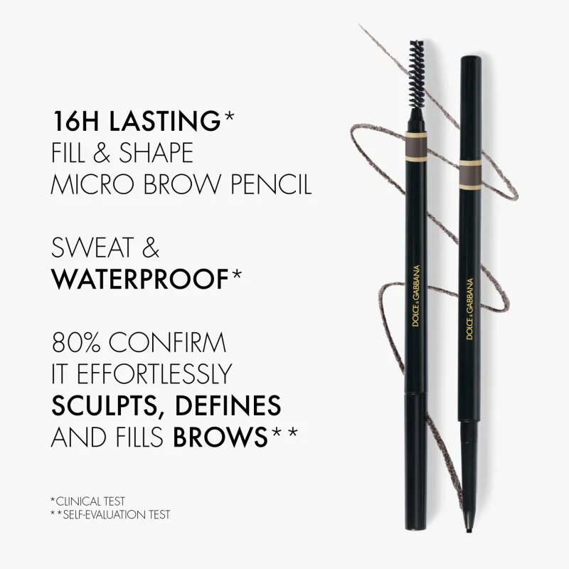 Dolce&Gabbana Classic Brow Restyler Pencil svinčnik za obrvi s krtačko odtenek 01 Honey Blonde - Neutral Ash Beige 0.09 g