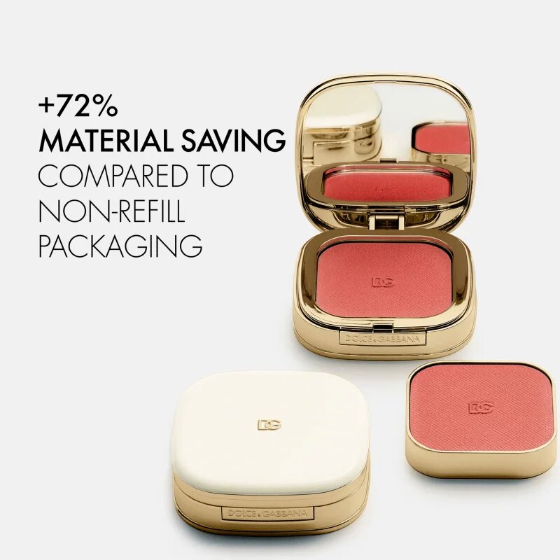 Dolce&Gabbana Classic Cheeks&Eyes Match rdečilo nadomestno polnilo odtenek 02 Joyful Peach - Apricot Toned Flush 8 g